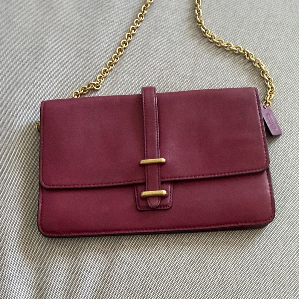 Coach Burgundy Leather bag